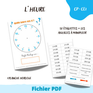 atelier de manipulation élémentaire heure maths CP CE1